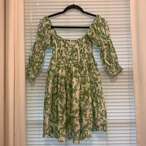 MISA Los Angeles “Zadie Pasisley Babydoll Dress”